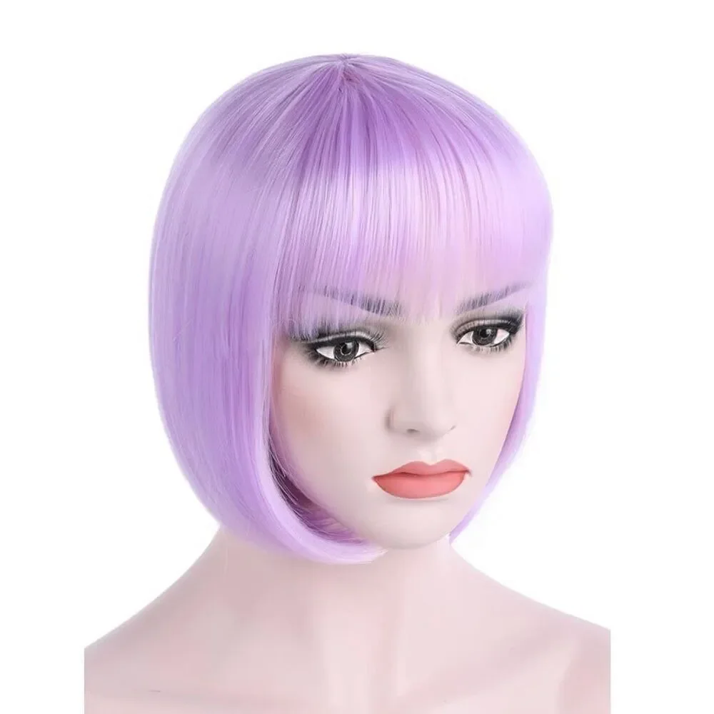 Onedor 10” Purple Lilac Bob Wig Flapper Cosplay Adjustable